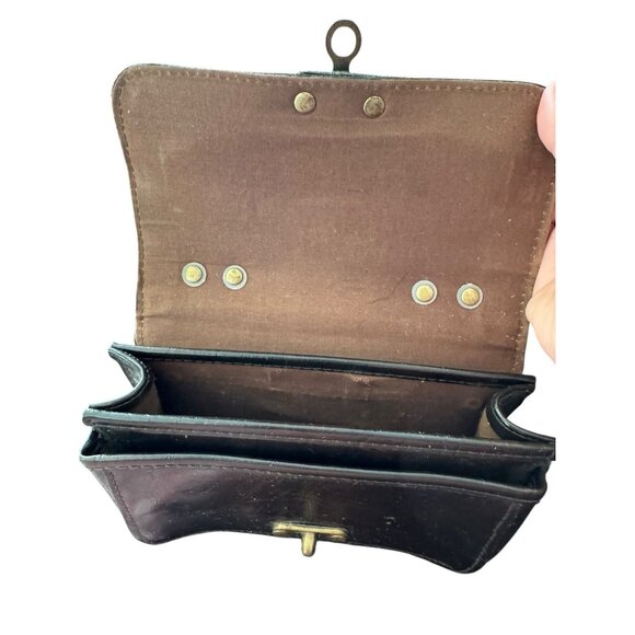 Vintage WW German? Physicians Black Leather Medical Doctor Travel Bag Small Case - Picture 8 of 14
